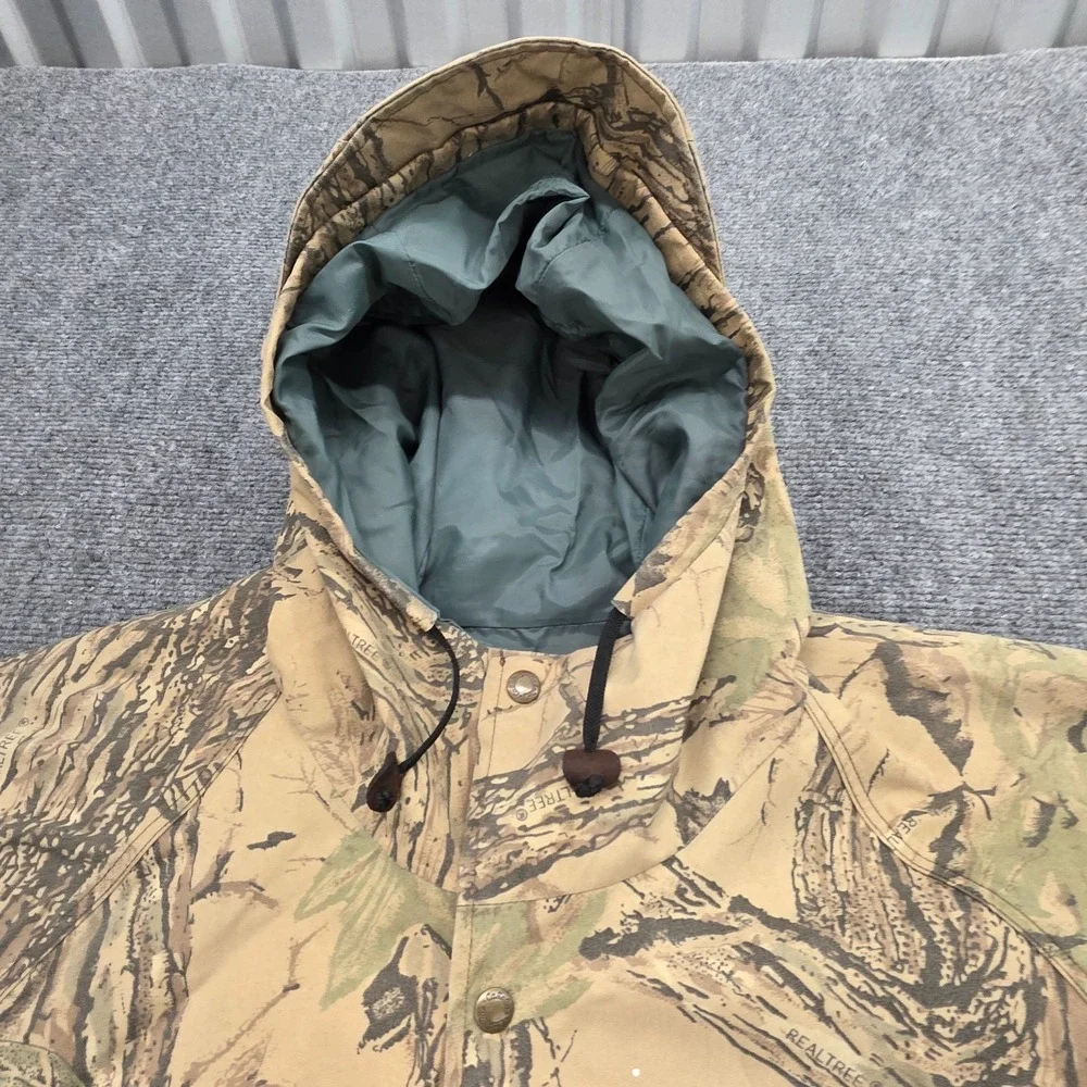 Vintage Cabelas Realtree Camo Goretex Jacket Mens XL XLarge Made In USA Snap Zip